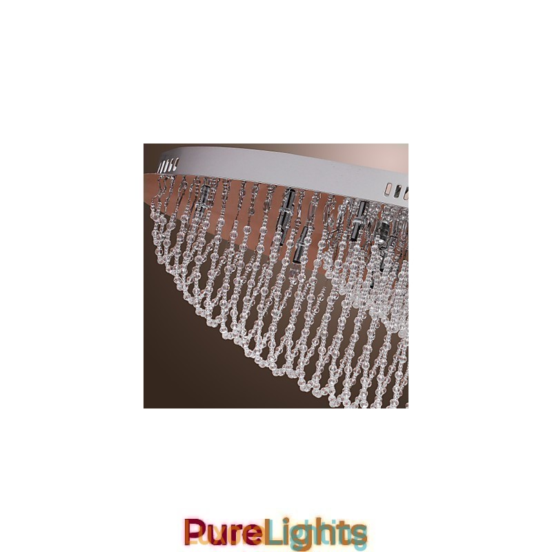 Designer Touch Decorative Modern Contemporary Crystal Chrome Metal Flush Mount