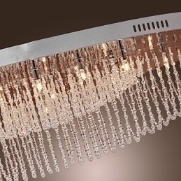 Designer Touch Decorative Modern Contemporary Crystal Chrome Metal Flush Mount