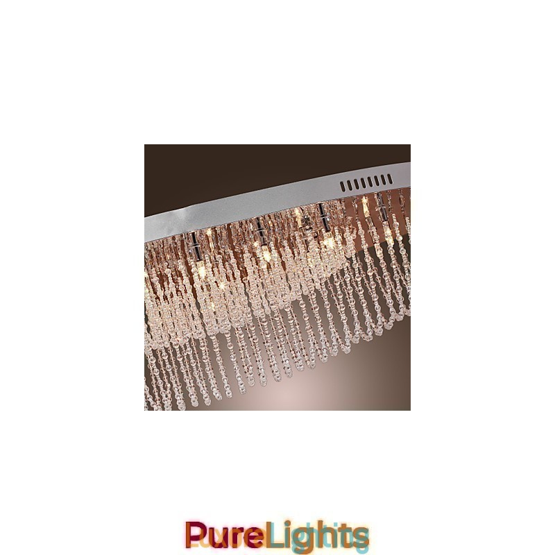 Designer Touch Decorative Modern Contemporary Crystal Chrome Metal Flush Mount