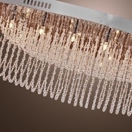 Designer Touch Decorative Modern Contemporary Crystal Chrome Metal Flush Mount