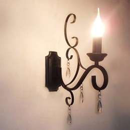 Designer Touch Decorative Crystal Candle Lamp Iron Creative Personality Corridor Staircase Decoration Bedside Lamp Wall Lamp