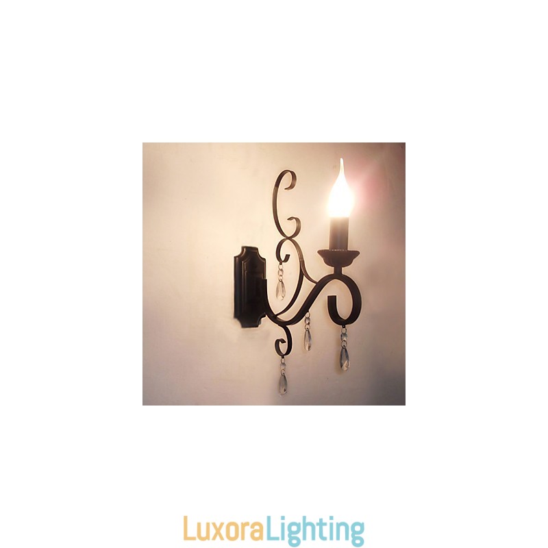 Designer Touch Decorative Crystal Candle Lamp Iron Creative Personality Corridor Staircase Decoration Bedside Lamp Wall Lamp