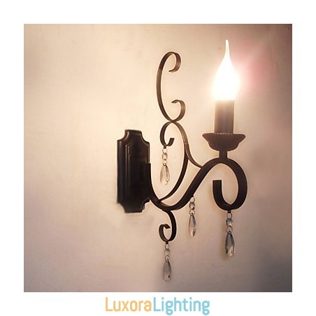 Designer Touch Decorative Crystal Candle Lamp Iron Creative Personality Corridor Staircase Decoration Bedside Lamp Wall Lamp