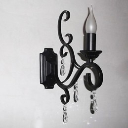 Designer Touch Decorative Crystal Candle Lamp Iron Creative Personality Corridor Staircase Decoration Bedside Lamp Wall Lamp