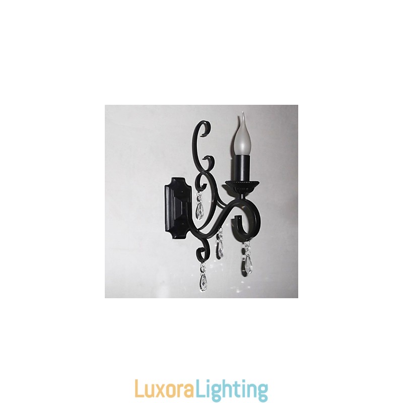 Designer Touch Decorative Crystal Candle Lamp Iron Creative Personality Corridor Staircase Decoration Bedside Lamp Wall Lamp