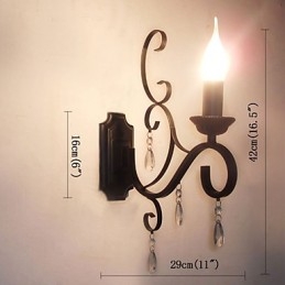 Designer Touch Decorative Crystal Candle Lamp Iron Creative Personality Corridor Staircase Decoration Bedside Lamp Wall Lamp