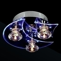 Designer Touch Decorative Chandelier Modern Crystal Living 3 Lights