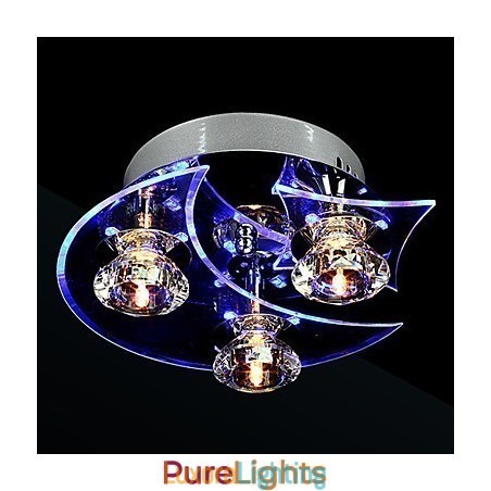 Designer Touch Decorative Chandelier Modern Crystal Living 3 Lights