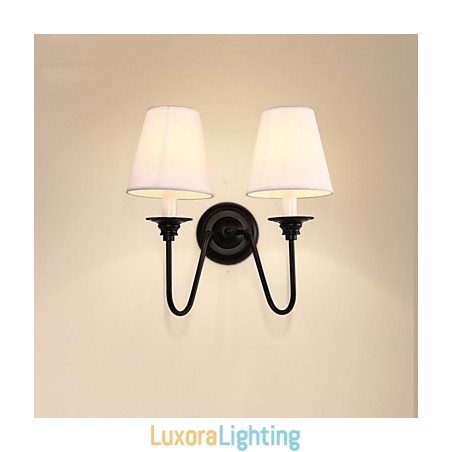 Designer Touch Decorative Rustic Lodge Black Oxide Finish Feature for Eye Protection Ambient Light Wall Sconces Wall Light