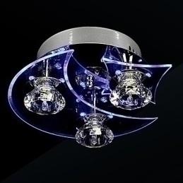 Designer Touch Decorative Chandelier Modern Crystal Living 3 Lights