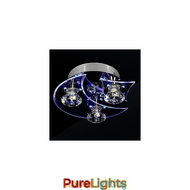 Designer Touch Decorative Chandelier Modern Crystal Living 3 Lights