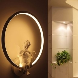 Designer Touch Decorative Wall Lamp Modern Creative Personality Lamp Angel Decoration Lamp Aluminum Integrated Corridor Wall Lamp