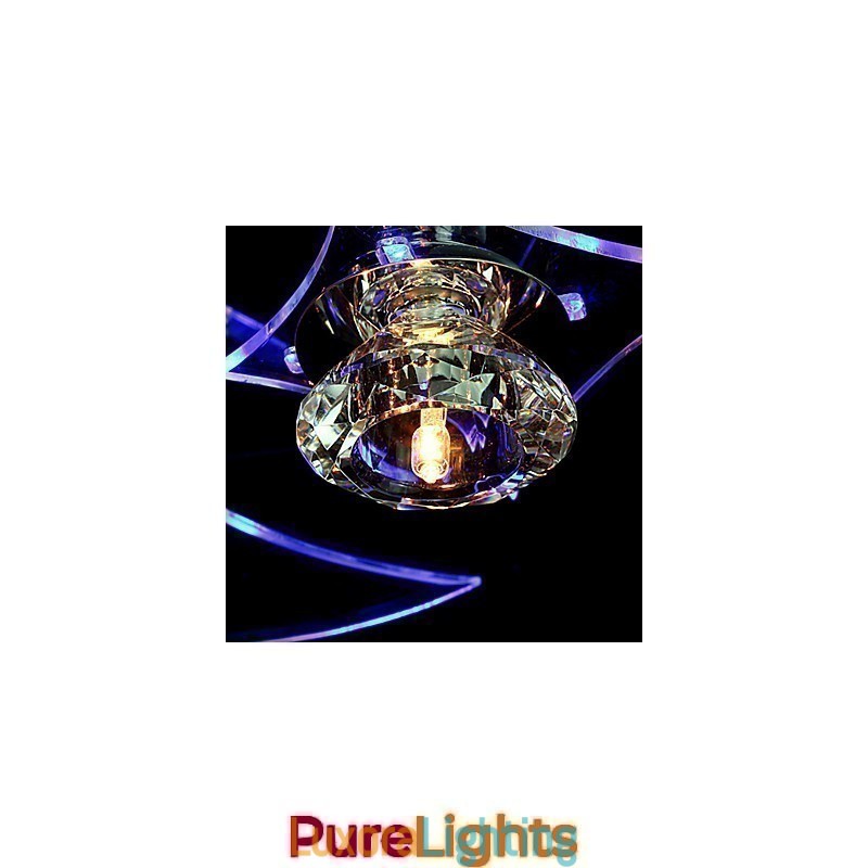 Designer Touch Decorative Chandelier Modern Crystal Living 3 Lights