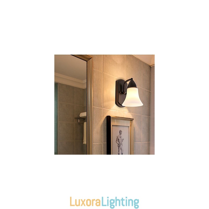 Designer Touch Decorative Rustic Lodge Black Oxide Finish Feature for Eye Protection Ambient Light Wall Sconces Wall Light