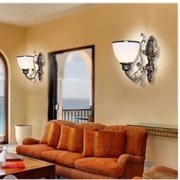 Designer Touch Decorative Simple American Wall Lamp Bedside Lamp Living Room Lamp Wrought Iron European Style Creative Wall Lamp