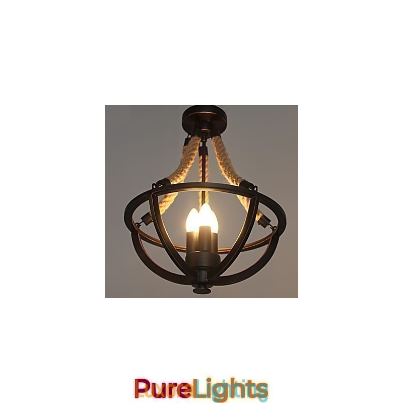 Designer Touch Decorative American Ceiling Retro Rope Simple Lamp