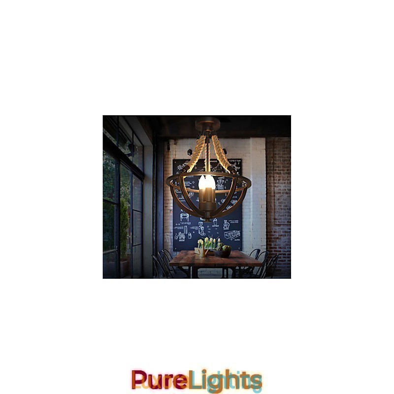 Designer Touch Decorative American Ceiling Retro Rope Simple Lamp