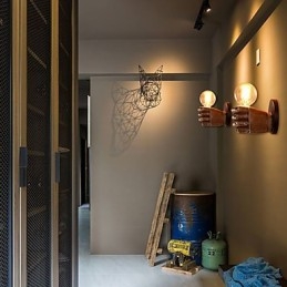 Designer Touch Decorative Loft industrial Cafe wall lamp Resin wall lamp Lodge Antique Vintage Retro Painting Feature for Mini Style Ambient Light Wall Sconces Wall Light