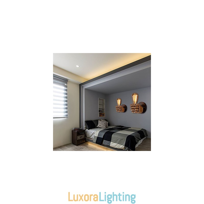 Designer Touch Decorative Loft industrial Cafe wall lamp Resin wall lamp Lodge Antique Vintage Retro Painting Feature for Mini Style Ambient Light Wall Sconces Wall Light