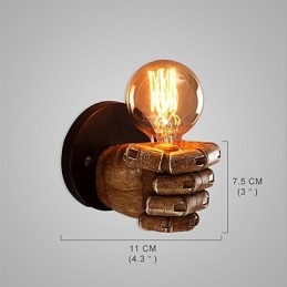 Designer Touch Decorative Loft industrial Cafe wall lamp Resin wall lamp Lodge Antique Vintage Retro Painting Feature for Mini Style Ambient Light Wall Sconces Wall Light