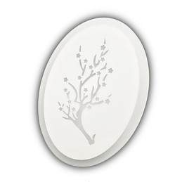 Designer Touch Decorative Plum Carved Acrylic Scrub Wall Light Round Shaped Bedside Lamp Corridor Lights Warm White AC220V