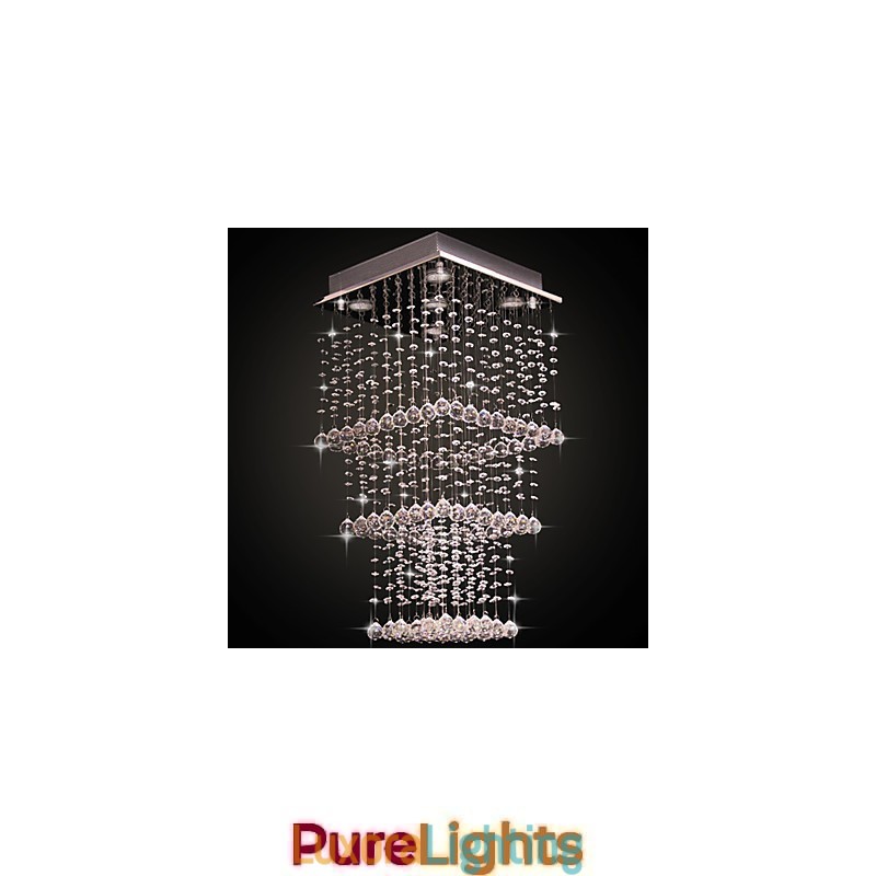 Designer Touch Decorative Modern Contemporary Crystal Electroplated Metal Flush Mount