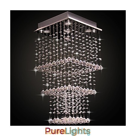 Designer Touch Decorative Modern Contemporary Crystal Electroplated Metal Flush Mount