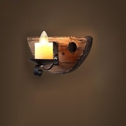 Designer Touch Decorative Rustic Lodge Painting Feature for Mini Style Ambient Light Wall Sconces Wall Light