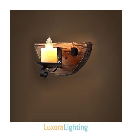 Designer Touch Decorative Rustic Lodge Painting Feature for Mini Style Ambient Light Wall Sconces Wall Light