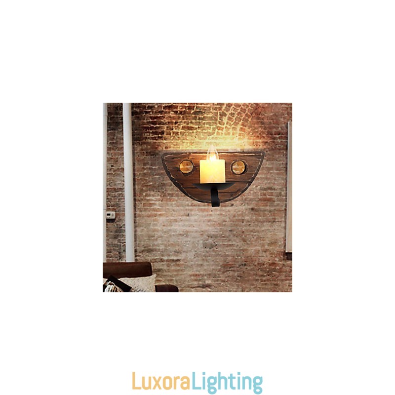 Designer Touch Decorative Rustic Lodge Painting Feature for Mini Style Ambient Light Wall Sconces Wall Light