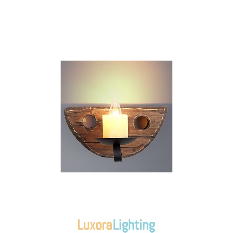 Designer Touch Decorative Rustic Lodge Painting Feature for Mini Style Ambient Light Wall Sconces Wall Light