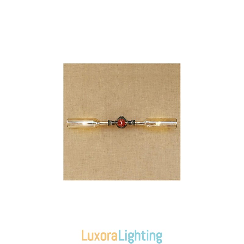 Designer Touch Decorative Retro American Village Creative Industry Wind Water Bottle Wall Lamp Wall Light Amber