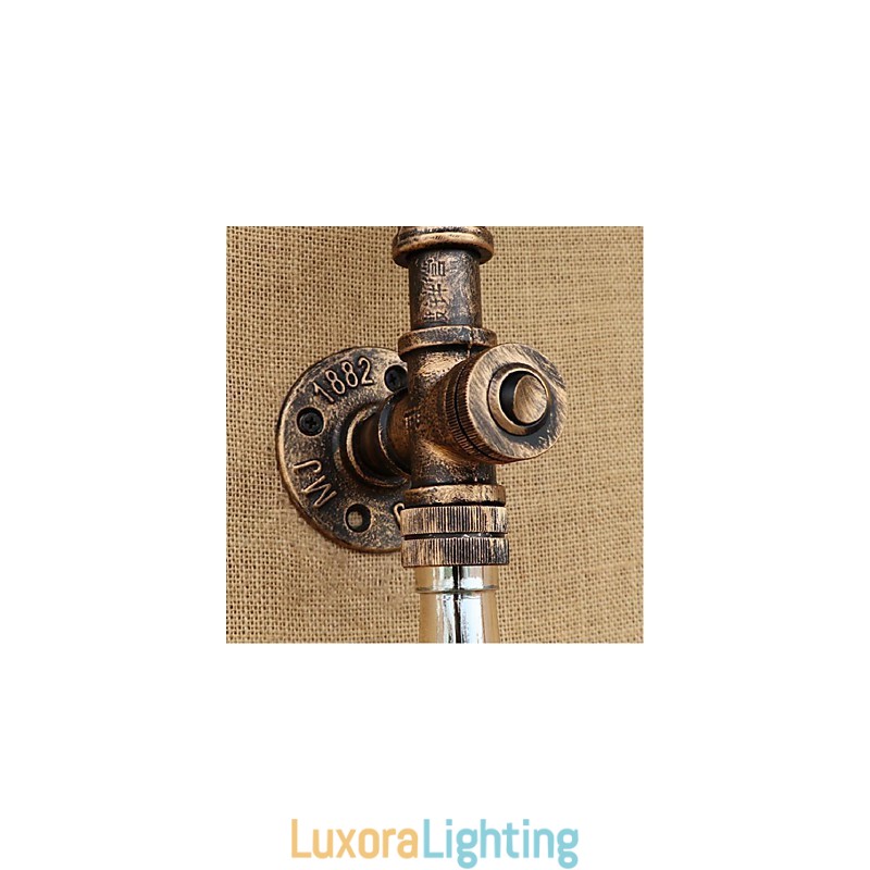 Designer Touch Decorative Retro American Village Creative Industry Wind Water Bottle Wall Lamp Wall Light Grey