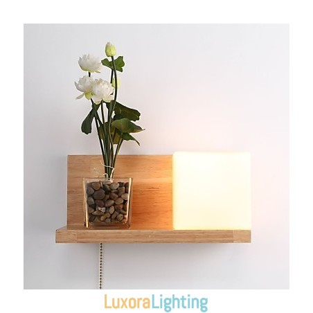 Designer Touch Decorative Wood Wall Sconces Max Country Style With Switch