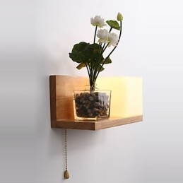 Designer Touch Decorative Wood Wall Sconces Max Country Style With Switch