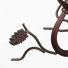 Designer Touch Decorative North Amercian Vintage Metal with Resin Bird and Pine Cone Wall Lamp Fit for the Living Room Dining Room Wall Light