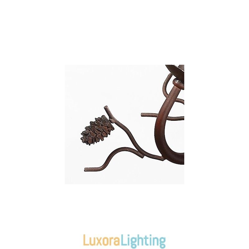 Designer Touch Decorative North Amercian Vintage Metal with Resin Bird and Pine Cone Wall Lamp Fit for the Living Room Dining Room Wall Light