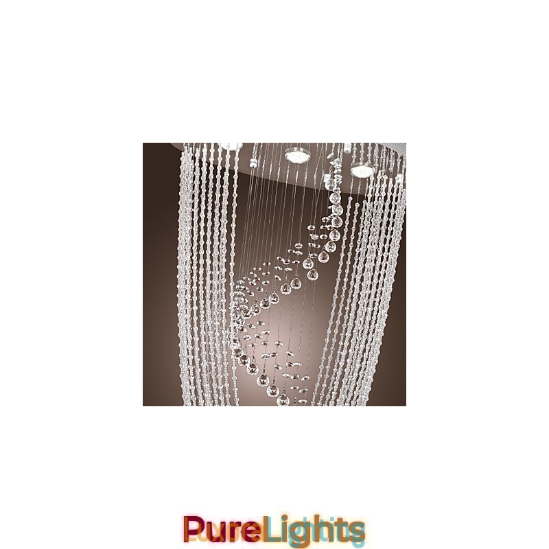 Designer Touch Decorative Modern Contemporary Crystal Chrome Chandelier Flush Mount