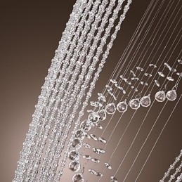 Designer Touch Decorative Modern Contemporary Crystal Chrome Chandelier Flush Mount