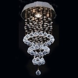 Designer Touch Decorative Modern Contemporary Crystal Electroplated Metal Flush Mount