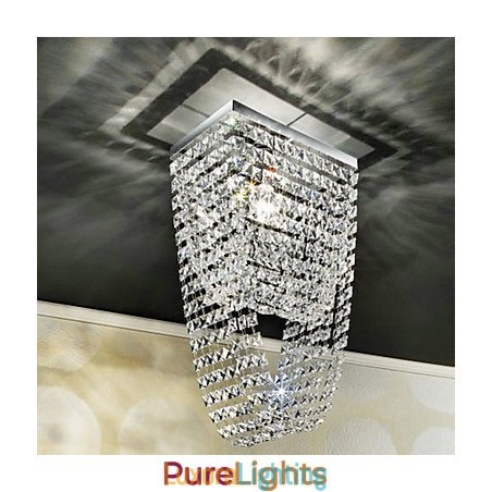 Designer Touch Decorative Modern Contemporary Crystal Mini Style Electroplated Flush Mount