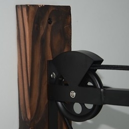 Designer Touch Decorative American country style wall lamp retro creative Wooden pulley wall lamp