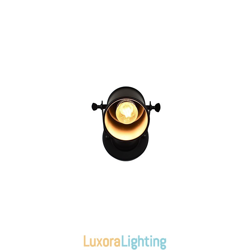 Designer Touch Decorative Painted Steel Wall Lamp Dumb Black American Coffee Decoration Retro Wall Light Lightsaber Lamp On Wall