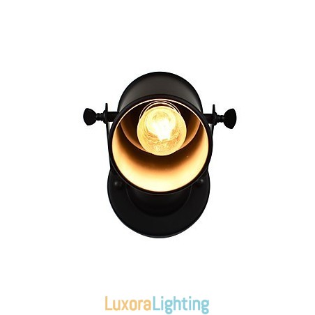 Designer Touch Decorative Painted Steel Wall Lamp Dumb Black American Coffee Decoration Retro Wall Light Lightsaber Lamp On Wall