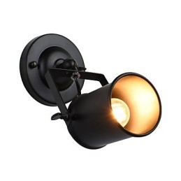 Designer Touch Decorative Painted Steel Wall Lamp Dumb Black American Coffee Decoration Retro Wall Light Lightsaber Lamp On Wall