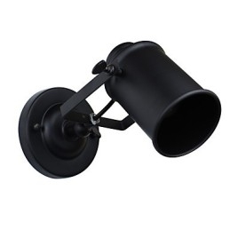 Designer Touch Decorative Painted Steel Wall Lamp Dumb Black American Coffee Decoration Retro Wall Light Lightsaber Lamp On Wall