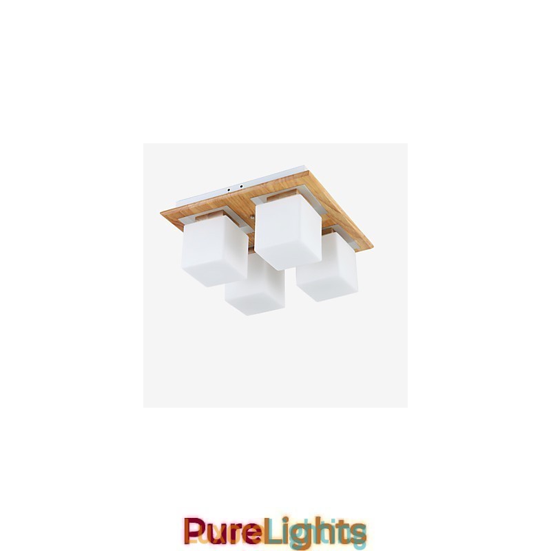 Designer Touch Decorative Flush Mount Mini Style Modern Contemporary Wood Bamboo