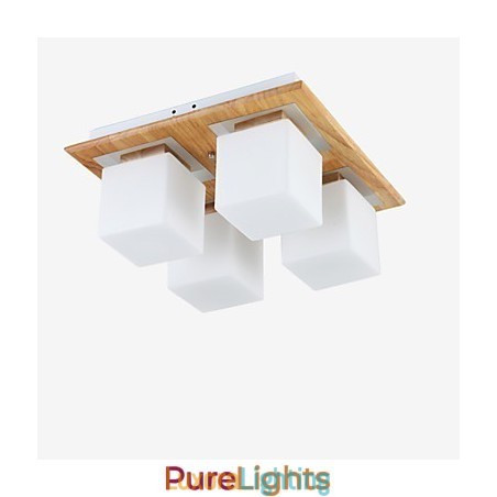 Designer Touch Decorative Flush Mount Mini Style Modern Contemporary Wood Bamboo