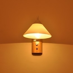 Designer Touch Decorative Simple Wall Lamp Bedside Desk Lamp With Glass Shade and Solid Wood for Bedroom Dresser Living Room Baby Room College Dorm Coffee Table Bookcas