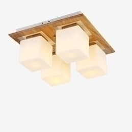 Designer Touch Decorative Flush Mount Mini Style Modern Contemporary Wood Bamboo